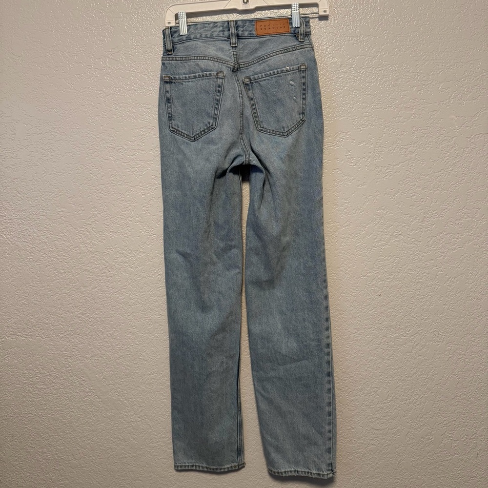PacSun High Rise Ripped Blue Jeans - Picture 3 of 9